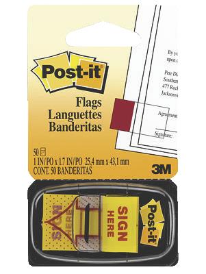   POST-IT 3M  SIGN HERE 